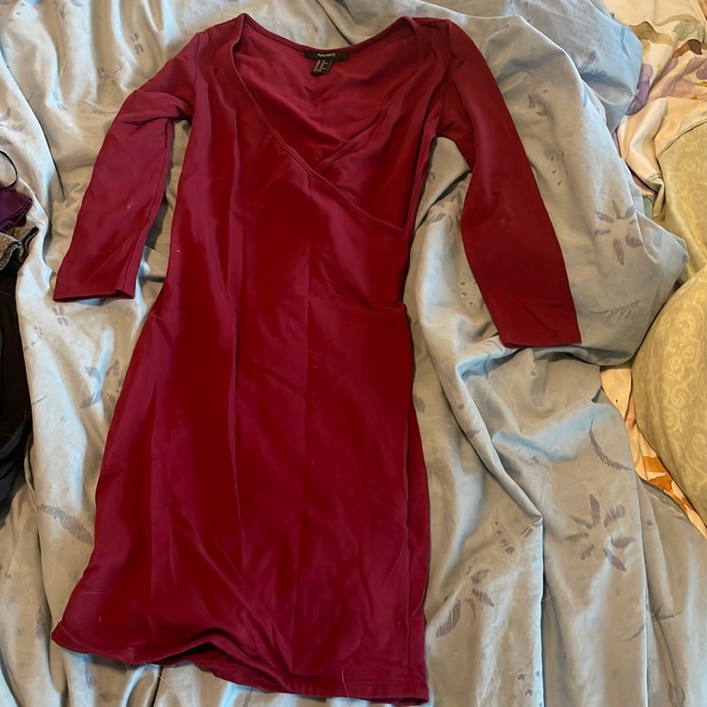 Brand new without tags burgundy dress from forever 21